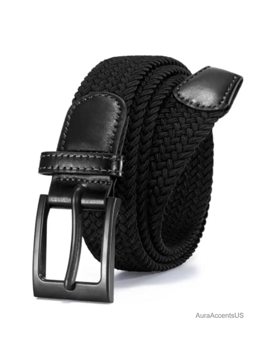 TSA Approved Stretch Braided Belt, Hypoallergenic No Metal Men's Belt
